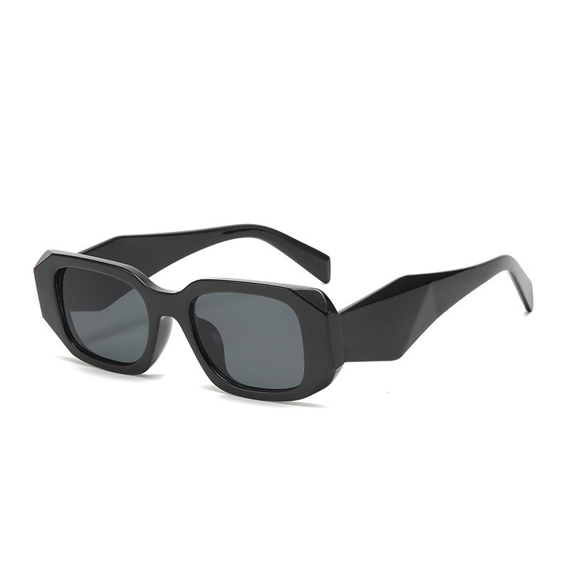 Simples Novo Estilo de Moldura Quadrada Óculos de Sol Moldura Quadrada Pequena Moldura Quadrada Homens Mulheres Óculos de Proteção de Perna Larga Exclusiva
