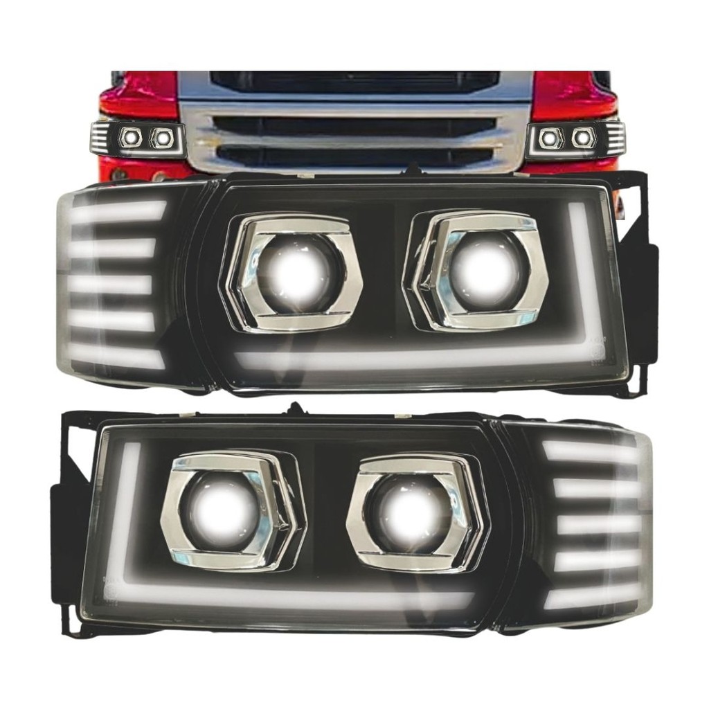 Par Farol e Lanterna Pisca Seta Para Scania S5 Serie 5 PGR Full LED