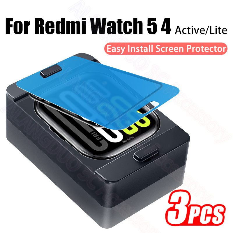 Para Xiaomi Redmi Watch 5 4 Active Lite Protetor De Tela Fácil Instalação Filme 3D Smart Warch 5Active 5Lite Acessórios