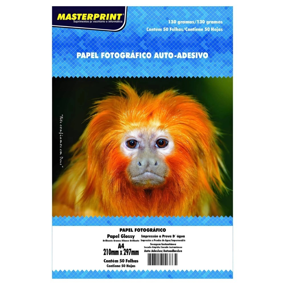 Papel Fotografico Adesivo 130gr 50 Folhas Glossy A4 Masterprint em Oferta na Shopee