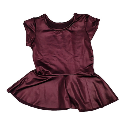 Blusa Mini Diva Peplum Marsala  De 1 A 10 Anos - Nina Kid's