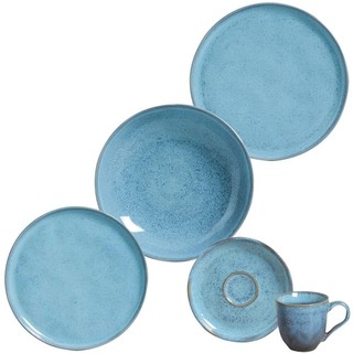 Aparelho De Jantar 30 Peças Cerâmica Stoneware Bio Breeze Porto Brasil em Oferta na Shopee
