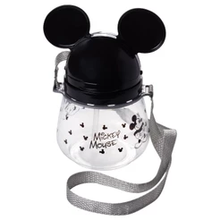Garrafa Mickey Lúdica Canudo Tampa Orelhinhas 3D Plasútil