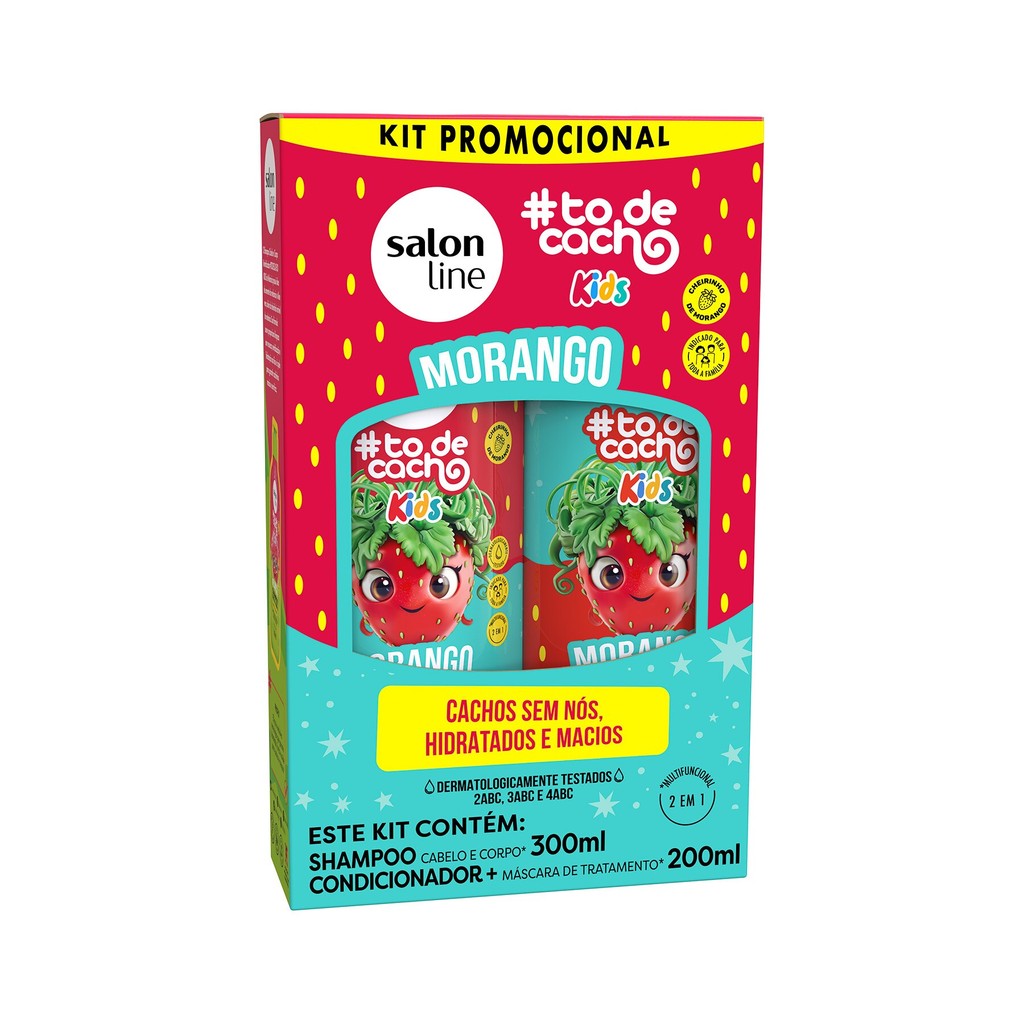 Kit Shampoo e Condicionador Morango #todecacho Kids em Oferta na Shopee