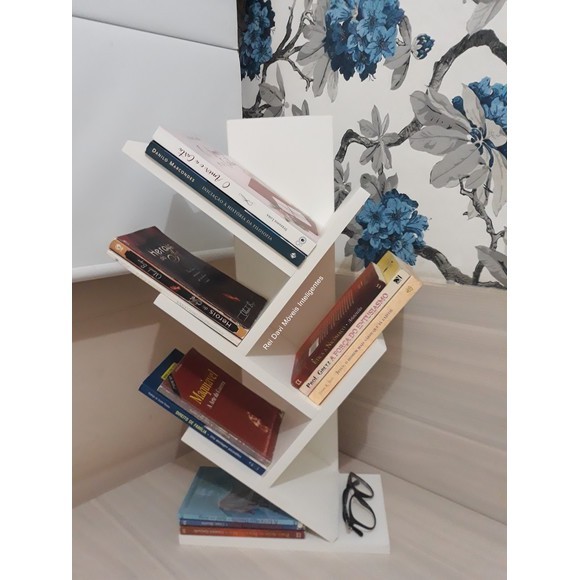 Organizador de Livros MDF Branco Livreiro Estante