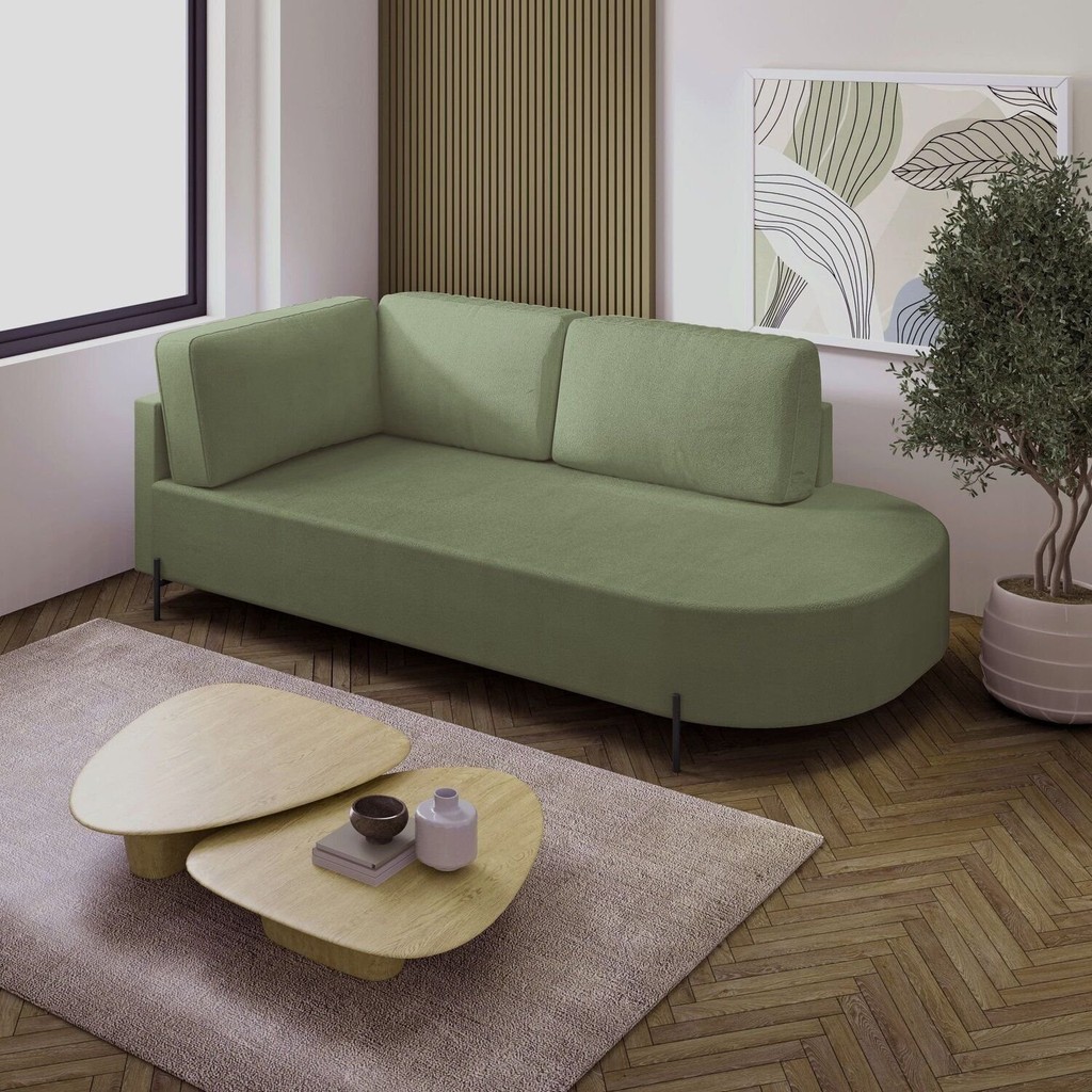 Sofá Living Orgânico 2 Lugares 165cm Norten Verde em Oferta na Shopee