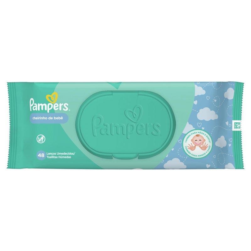 Lenços Umedecidos Pampers Cheirinho de Bebê 48 Unidades em Oferta na Shopee