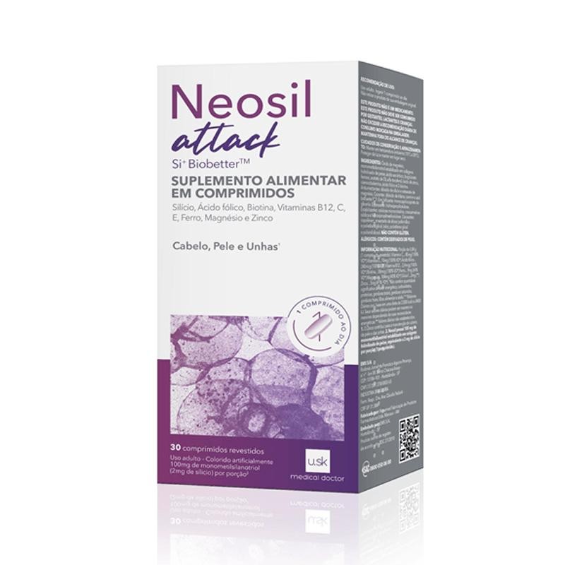 Suplemento Alimentar Neosil Attack 30 Comprimidos Revestidos em Oferta na Shopee