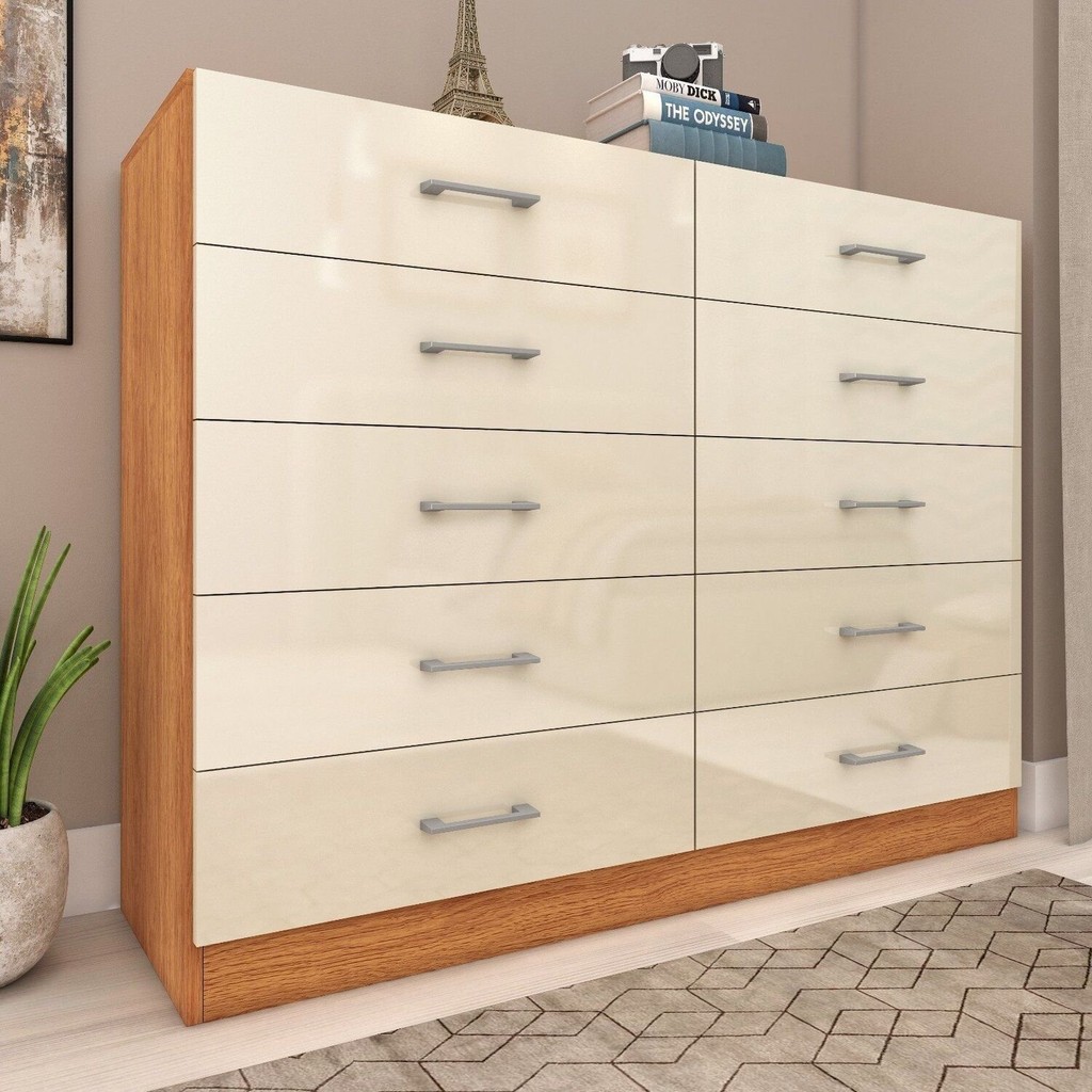 Cômoda para Quarto 10 Gavetas Caribe em Oferta na Shopee