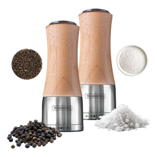 Jogo De Moedor Tramontina Sal E Pimenta Bambú E Aço Inox 2pç em Oferta na Shopee