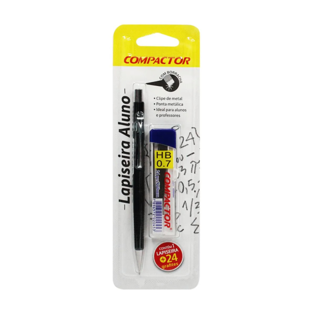 Lapiseira aluno sortido 0,7-bl/1+1tubo de graf/24 compactor 2440999