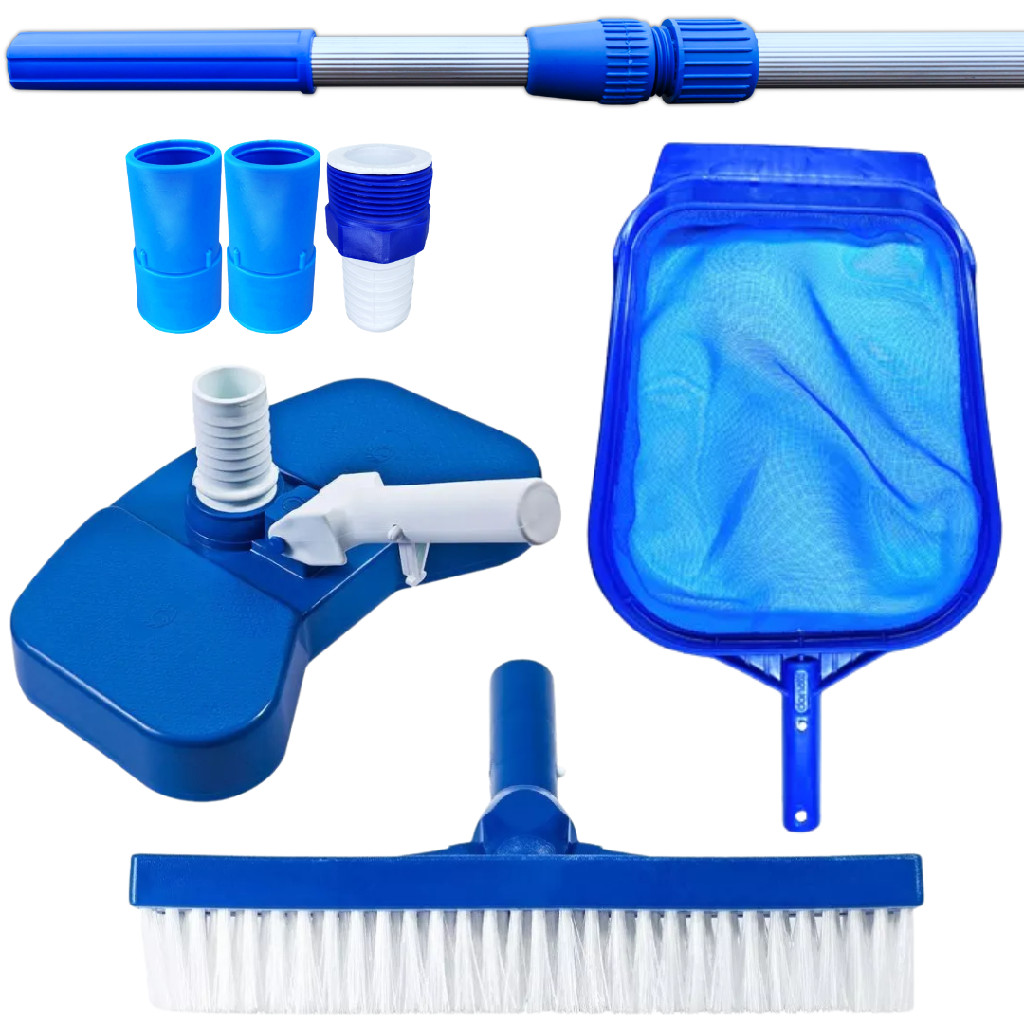 KIT LIMPEZA COMPACTO PARA LIMPEZA DE PISCINA CABO DE 2 METRO