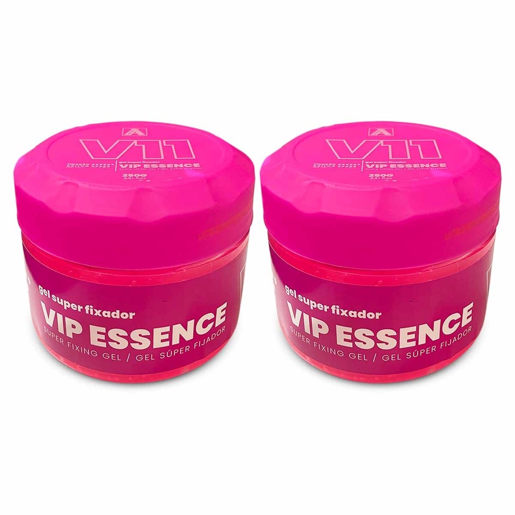 Kit 2x Gel Para Cabelo Vip Essence V11 250g Alfa Look`s