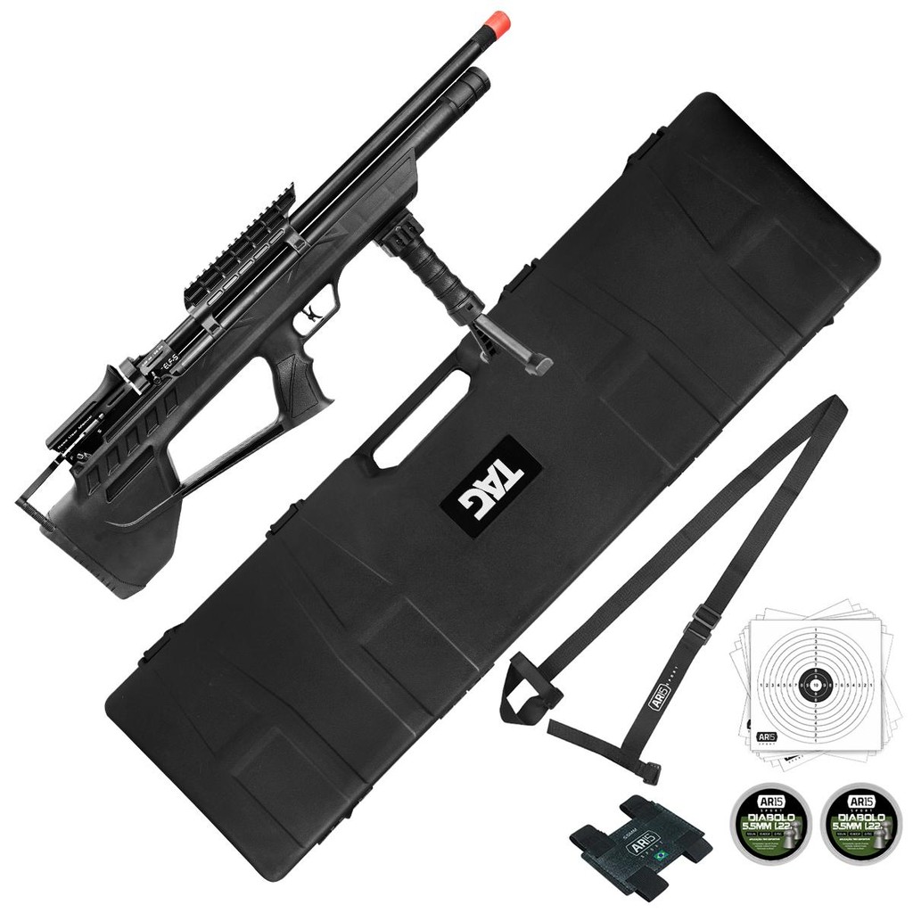 Kit Carabina 5.5 Pcp Nks ELF Bandoleira Chumbinho - 200un em Oferta na Shopee