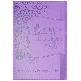 Bíblia da Mulher de Fé | Letra Normal | NVI | Roxa em Oferta na Shopee