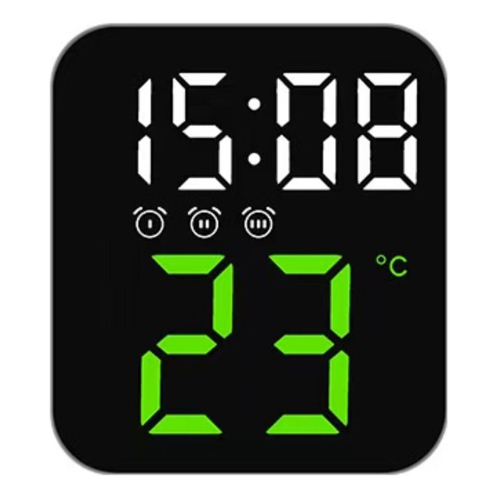 Relógio Digital Led Temperatura Alarmes Usb Mesa E Parede em Oferta na Shopee
