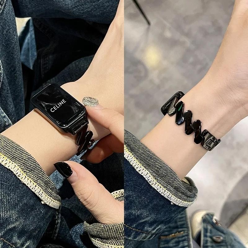 Bracelete De Aço Inoxidável Metálico Para Samsung Galaxy Fit 3 SmartWatch Sport Watchband Fit3 Mulher Homem