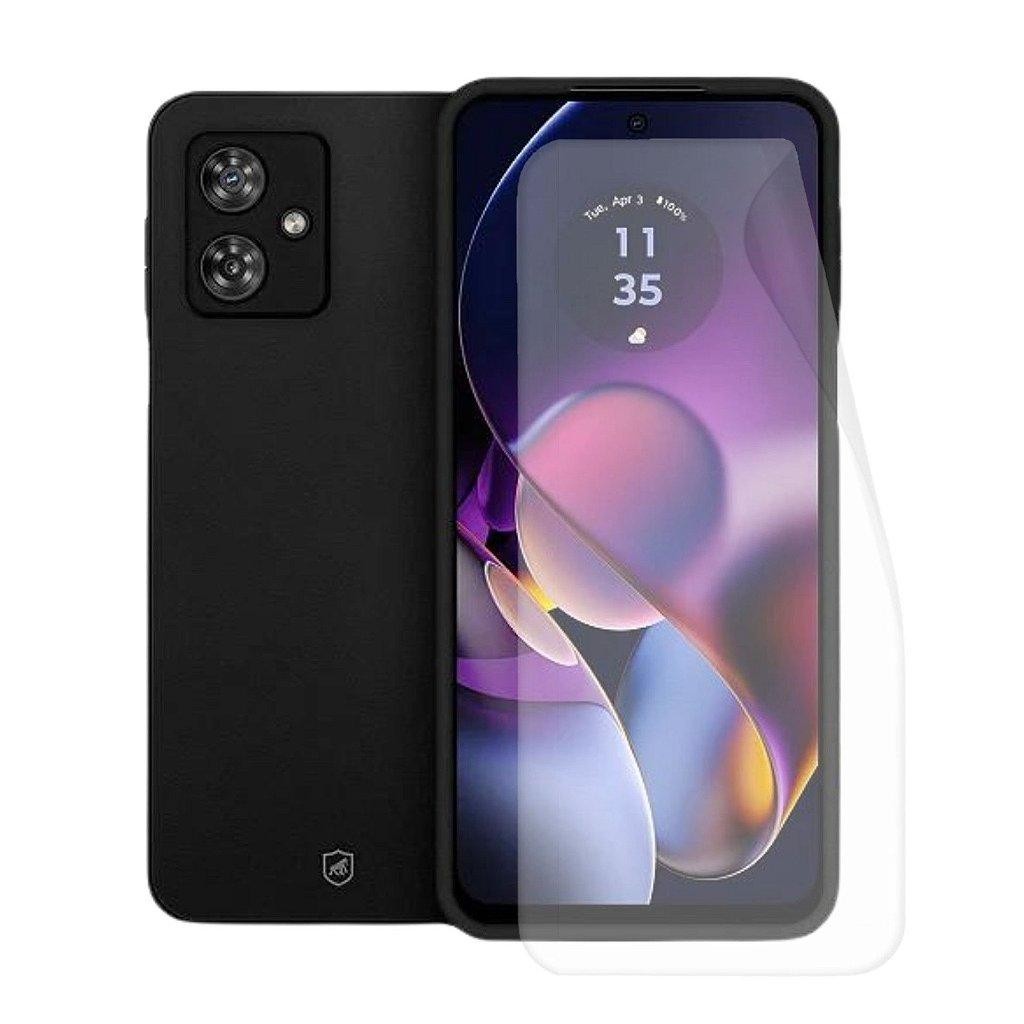 Kit Capa Silicon Veloz e Película Hydrogel HD para Motorola Moto G54 - Gshield em Oferta na Shopee
