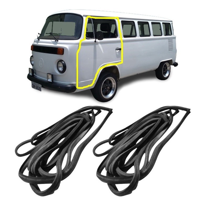 Kit Jogo 2 Borrachas Vedação Portas Dianteiras Kombi Clipper Modelos 1957 á 1997 Envio Imediato em Oferta na Shopee