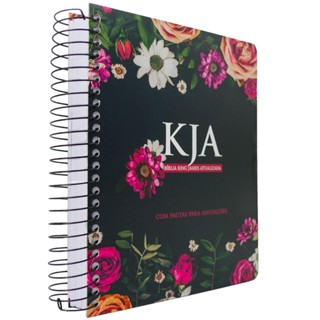 Bíblia Sagrada Feminina KJA King James Atualizada c/ Espaço Para Anotações - Espiral Floral Pink em Oferta na Shopee