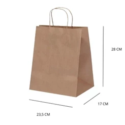 10~50 SACOLA KRAFT 23,5 X 17 X 28 -(LC) REF:5904 (CHOCO)