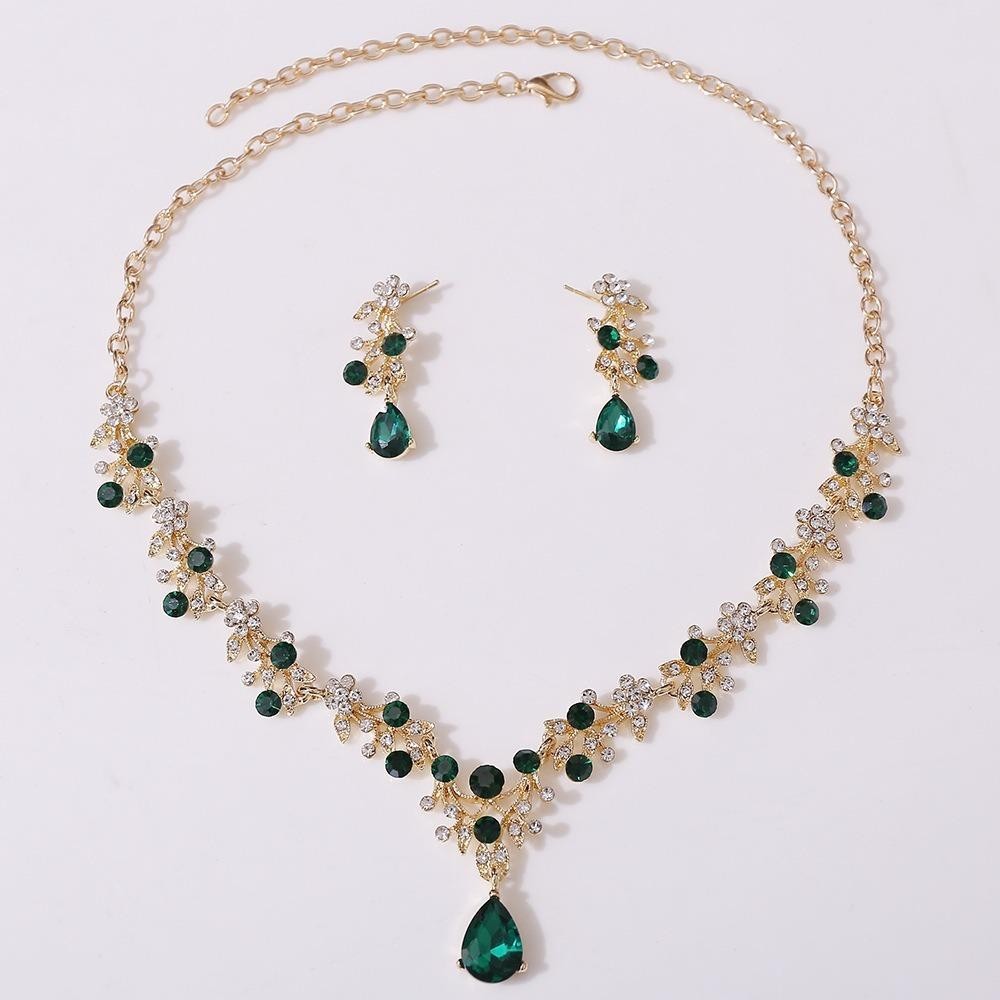 Conjunto De Colar Gargantilha De Flores UNIQ , Joias De Noiva De Luxo De Brincos Vintage Feminino