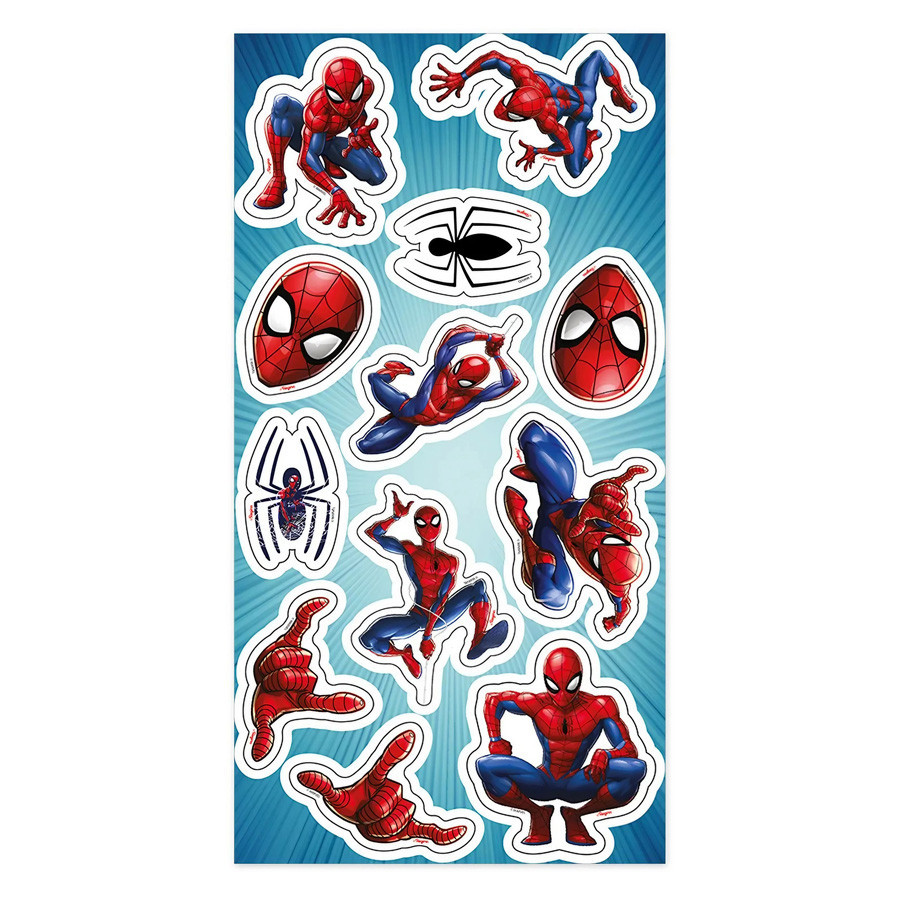 Cartela Adesiva - Homem Aranha - 12 unidades - Regina - Rizzo - Stationery