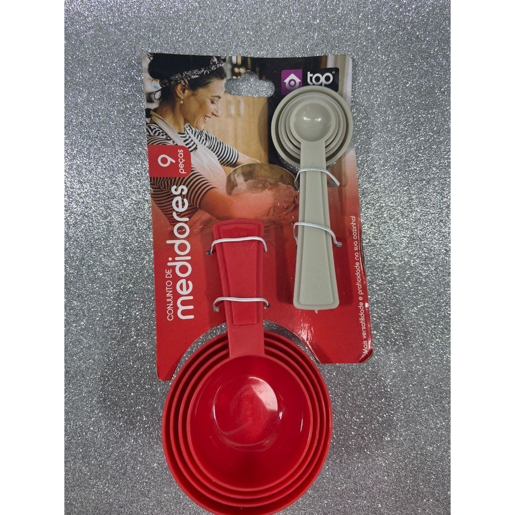Conjunto De Medidores De Alimentos Para Cozinha 9 Peças Medidor Para Sua Cozinhas Top Útil Vitrine