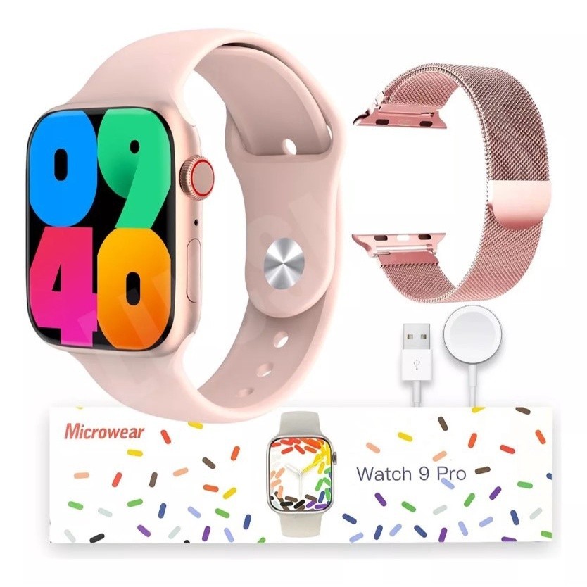 Relógio Inteligente W29 Pro Série 9 Dynamic Island Compass Música Música Frequência Cardía...