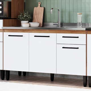 Balcão de Cozinha para Pia 3 Portas 1 Gaveta Giovanna em Oferta na Shopee