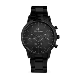 Relógio Masculino Preto Saint Germain Chrono Full Black 42mm