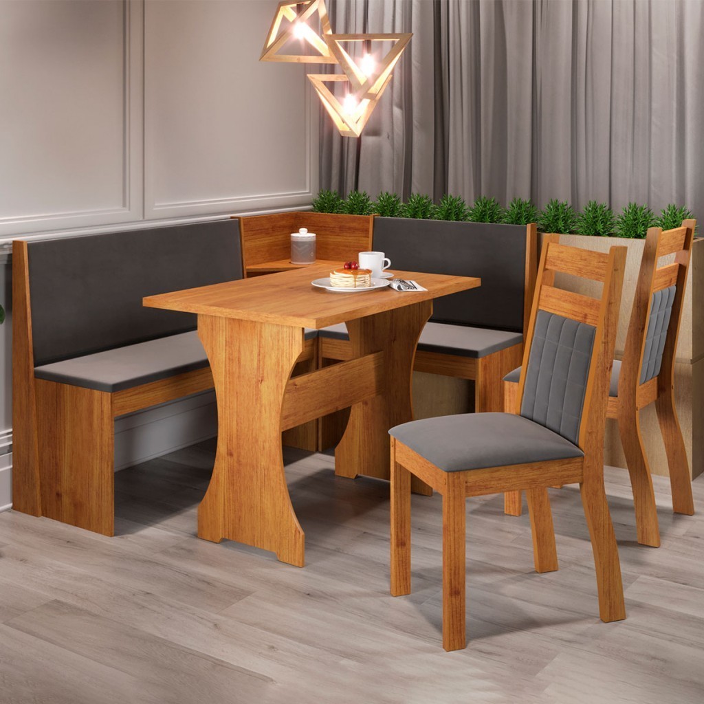 Canto Alemão Royale com 2 Cadeiras em Oferta na Shopee