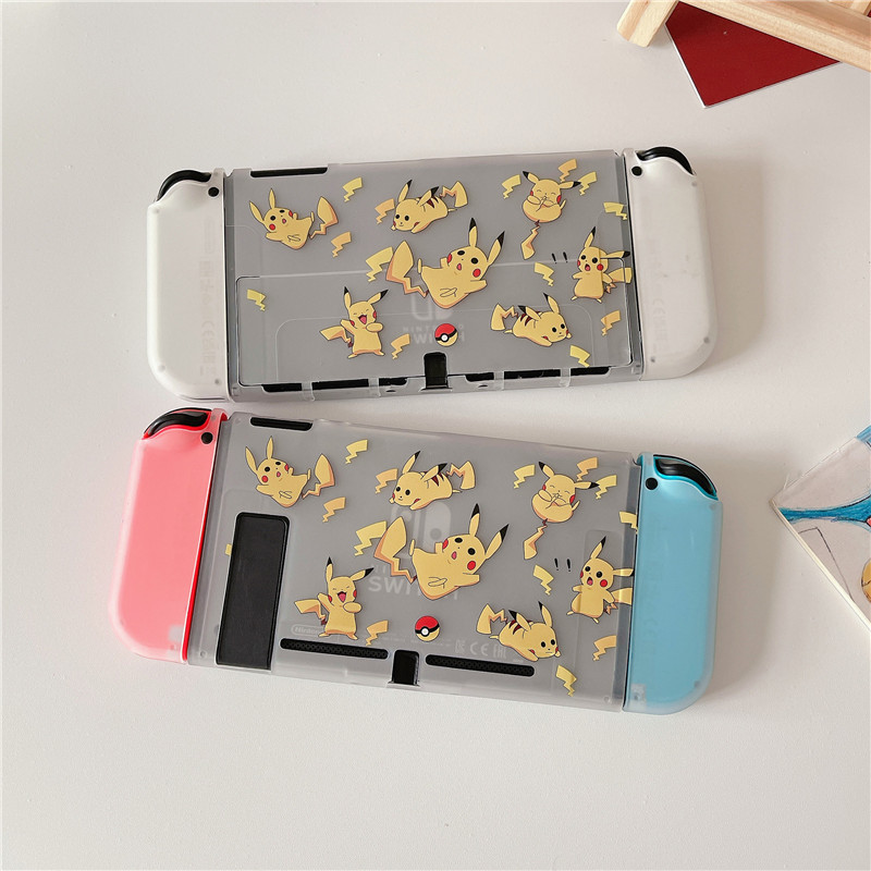 Pikachu Bonito Desenho Animado Silicone TPU Nintendo Switch E OLED Caixa De Proteção Da