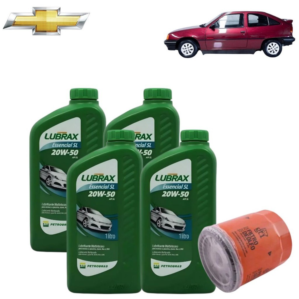 KIT TROCA DE ÓLEO 20W50 LUBRAX + FILTRO (TO1702) KADETT