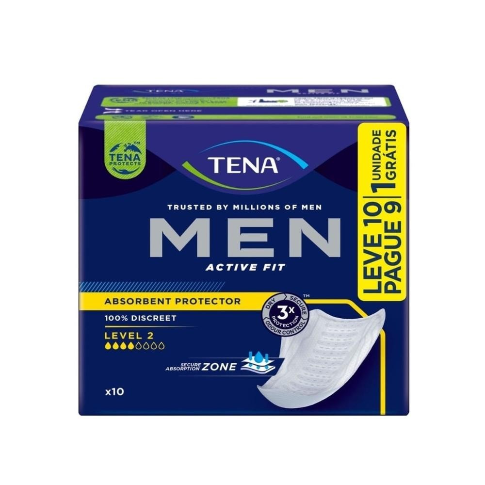 Absorvente Masculino para Incontinencia Urinaria Tena Men Medio Leve 10 Pague 9 em Oferta na Shopee