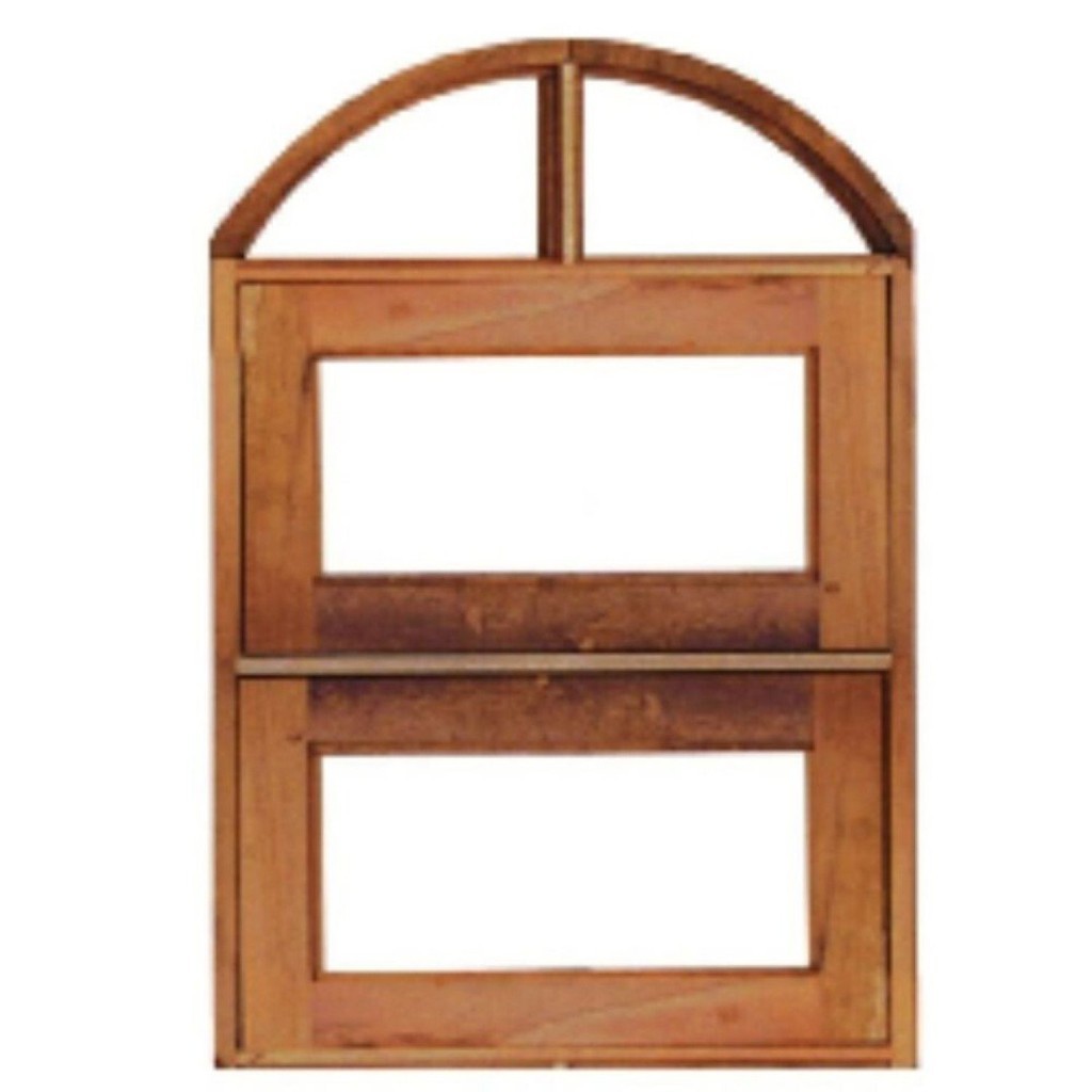 Vitrô Basculante de Madeira Imbuia em Arco 80 X 80 em Oferta na Shopee