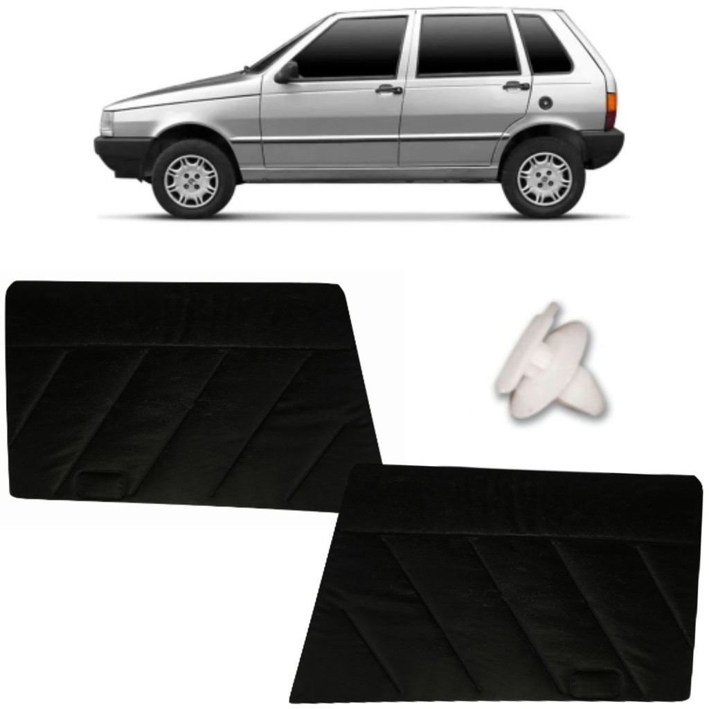Par Forro Porta Fiat Fiorino Uno Dianteiro 87/14 + Grampos FIat:Uno 4 Portas