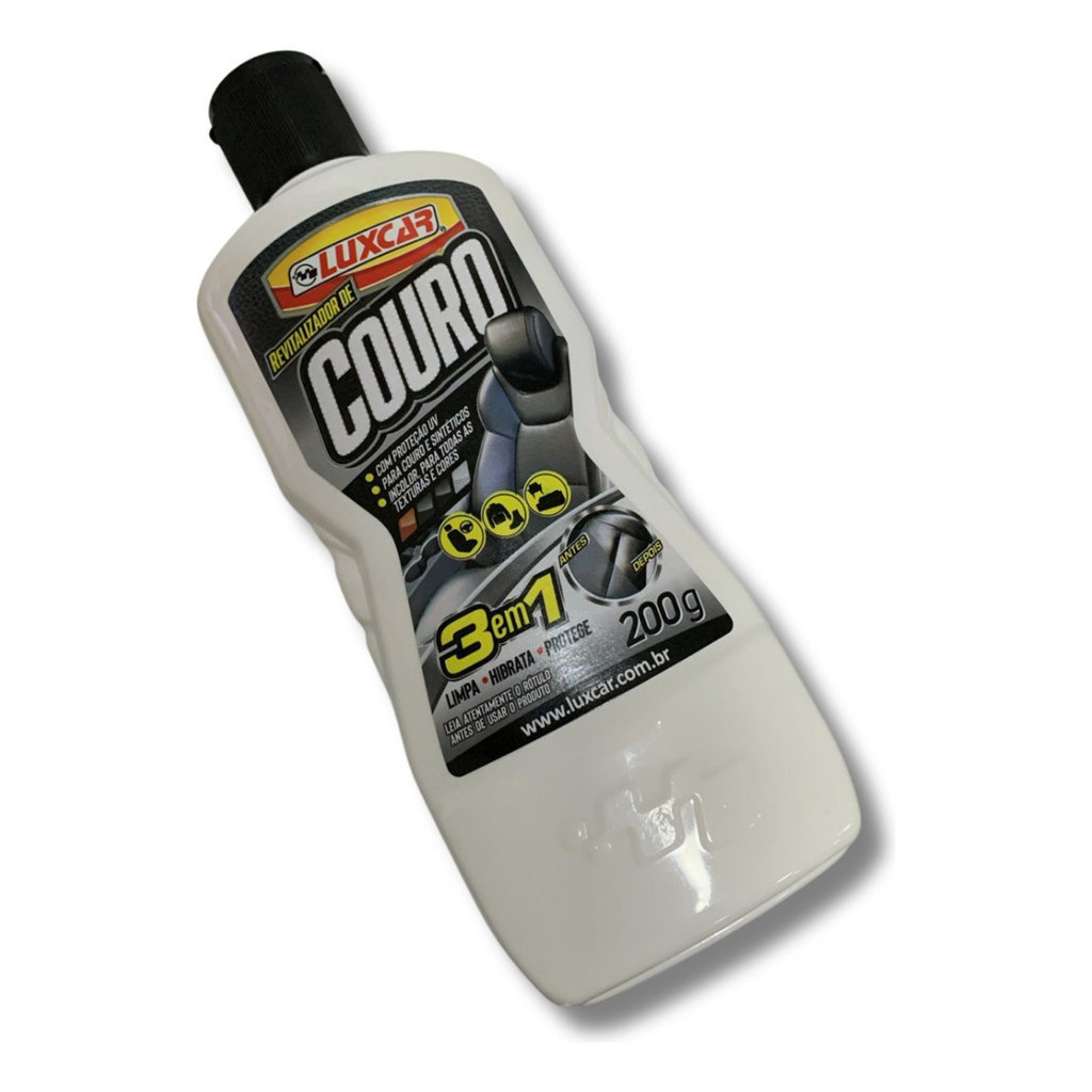 Revitalizador De Couro Luxcar Limpa Hidrata Recupera 3 Em 1 em Oferta na Shopee