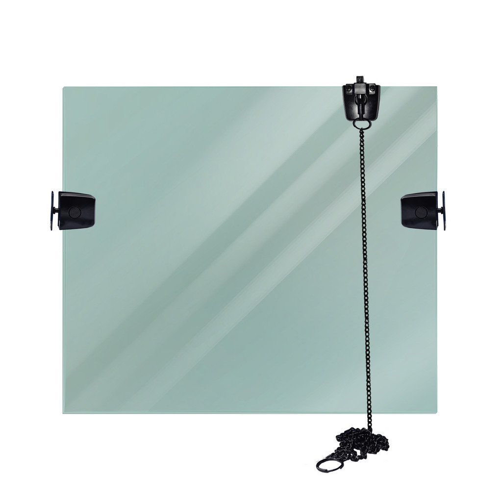 JANELA BASCULANTE VERDE 06MM TEMPERADO 60X60 PRETO DESMONTADO