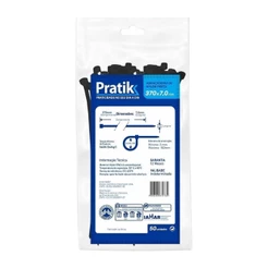 Abraçadeira Nylon Pratik 370x7,0mm Preto - Embalagem com 50 Unidades