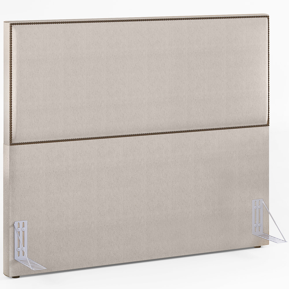 Cabeceira Cama Box Casal Com Tachas 140 cm Vicenza L02 Linho Cru - Lyam Decor - Home & Living