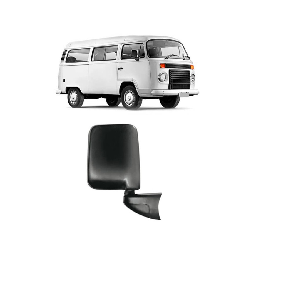 Retrovisor Kombi Clipper Externo 1998 A 2014 Lado Direito fixacao Lente Plano