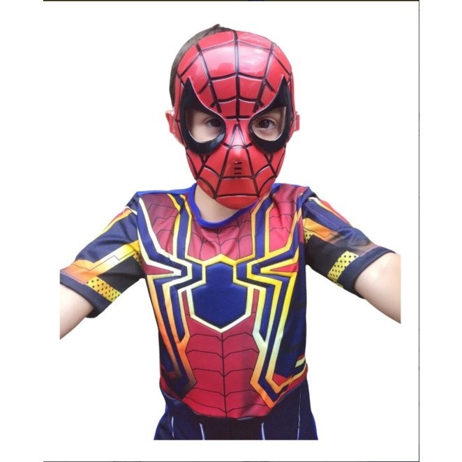 Fantasia do Homem Aranha Roupa Infantil Com Mascara Fantasia Curta do Filme Homem Aranha Homem-Aranha: Sem Volta a Casa 2021