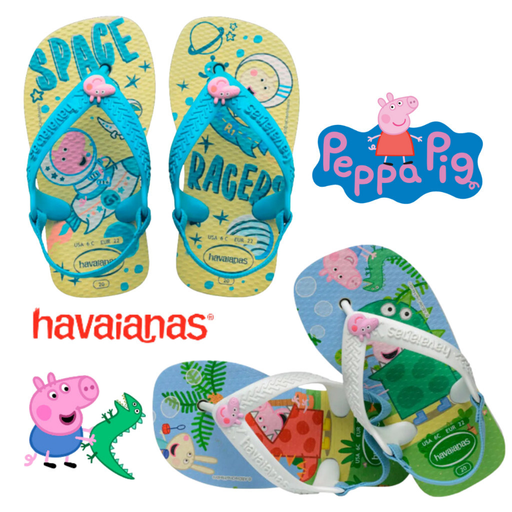 Chinelo Havaianas Baby Peppa Pig George menino menina Original