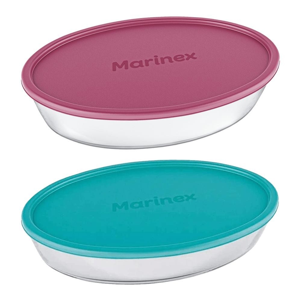 Assadeira Oval Marinex 1,6l Com Tampa, Vidro Refratário, Sortida - 6343.25 - Home & Living