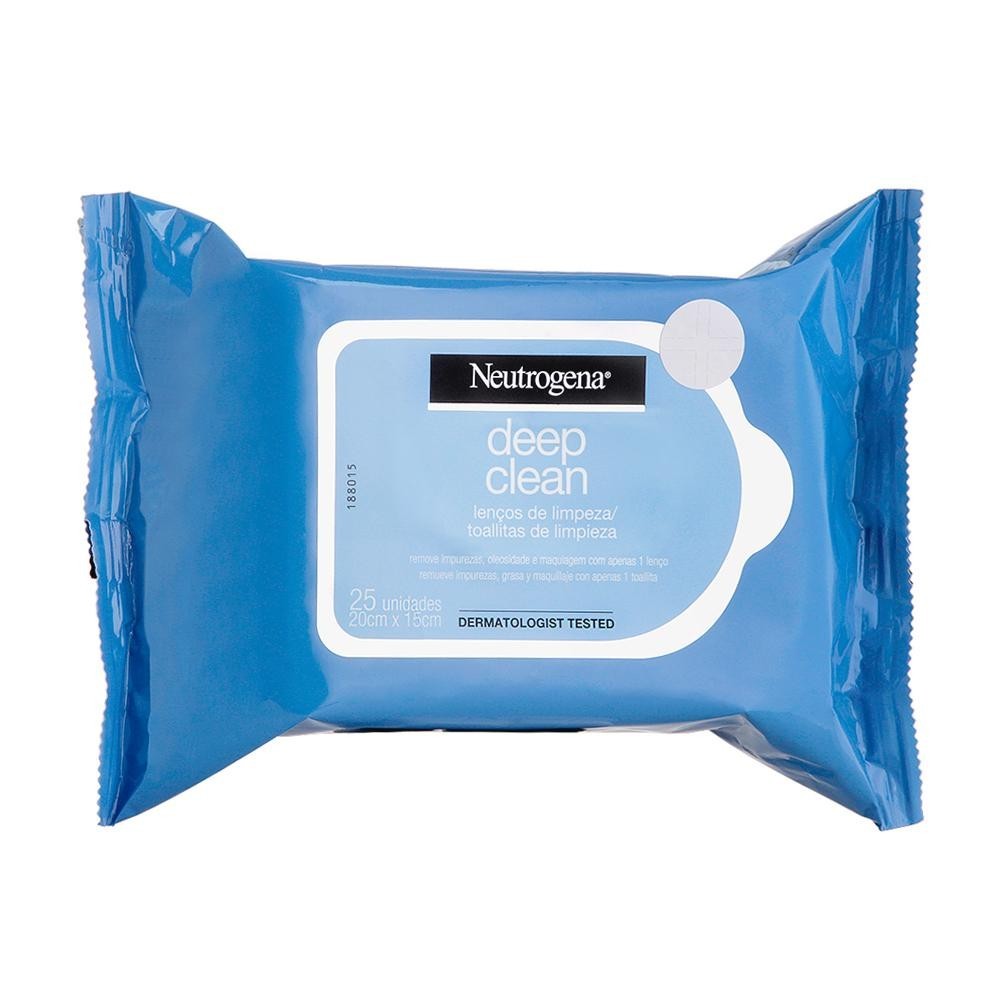 Demaquilante Neutrogena Deep Clean 25 Unidades em Oferta na Shopee