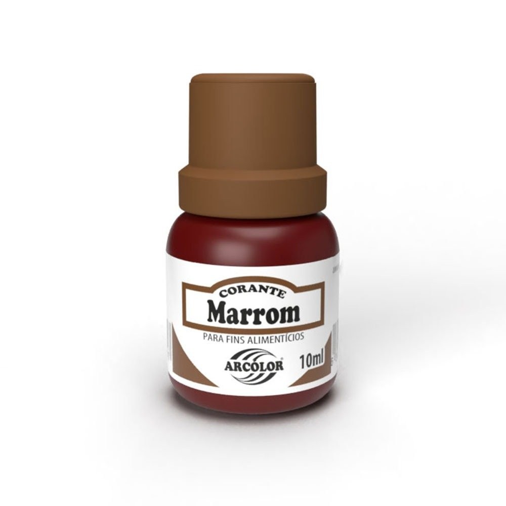 Corante Líquido 10ml - Arcolor Marrom em Oferta na Shopee