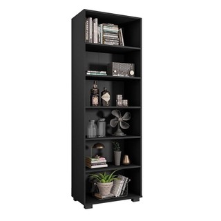 Estante de Livros para Escritório Home Office Alf Preto Texturizado G47 - Gran Belo em Oferta na Shopee