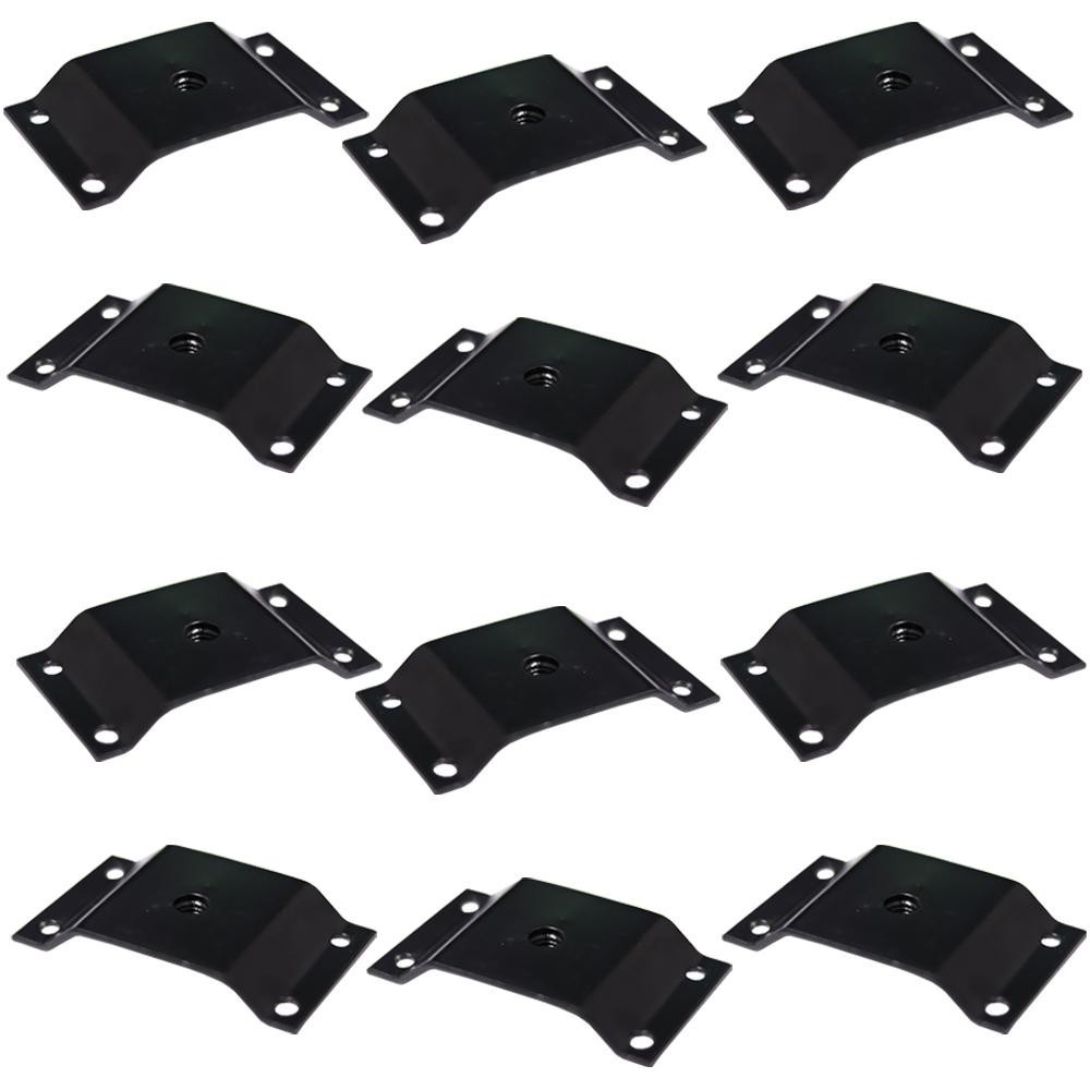 Kit 12 Chapinhas Chapa Elevada Fixação Pés Palito Rosca 5/16 Preto G59 em Oferta na Shopee