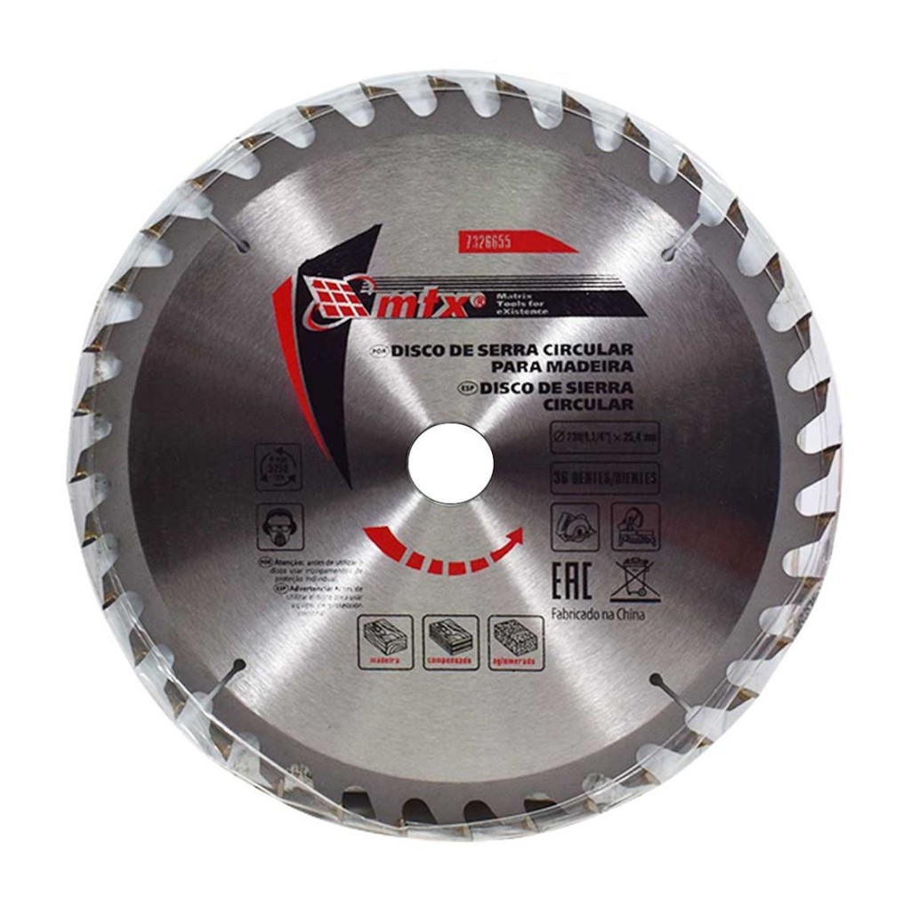 Disco de Serra Widea 9.1/4'' para Madeira 36 Dentes 7326655 MTX